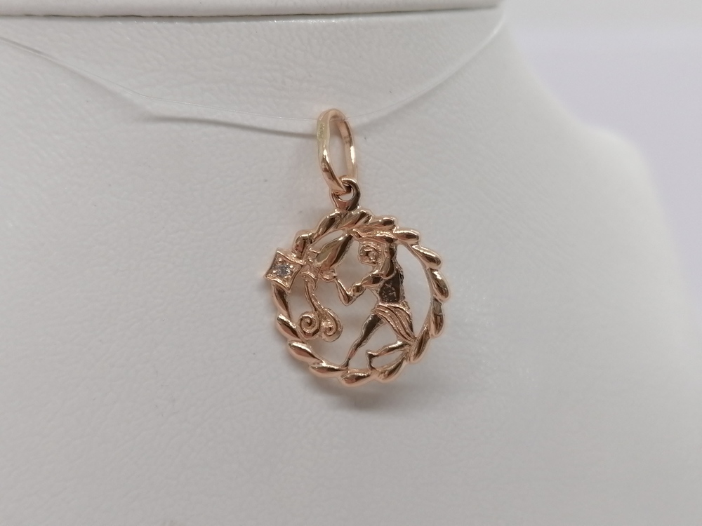 ПОДВЕСКА ЗНАК ЗОДИАКА ВОДОЛЕЙ (Au 585)