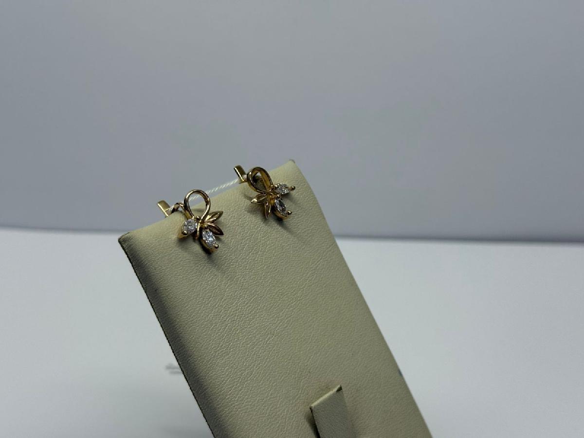 СКМИ585 СЕРЬГИ С КАМНЯМИ (Au 585)