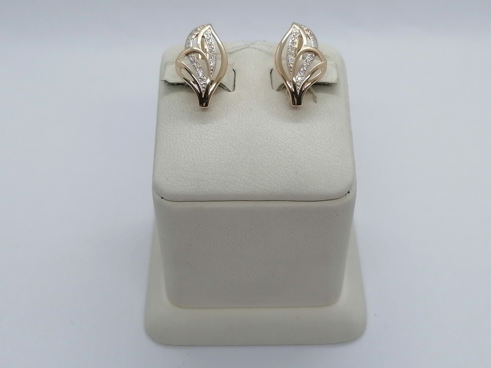 СКМИ585 СЕРЬГИ С КАМНЯМИ (Au 585)