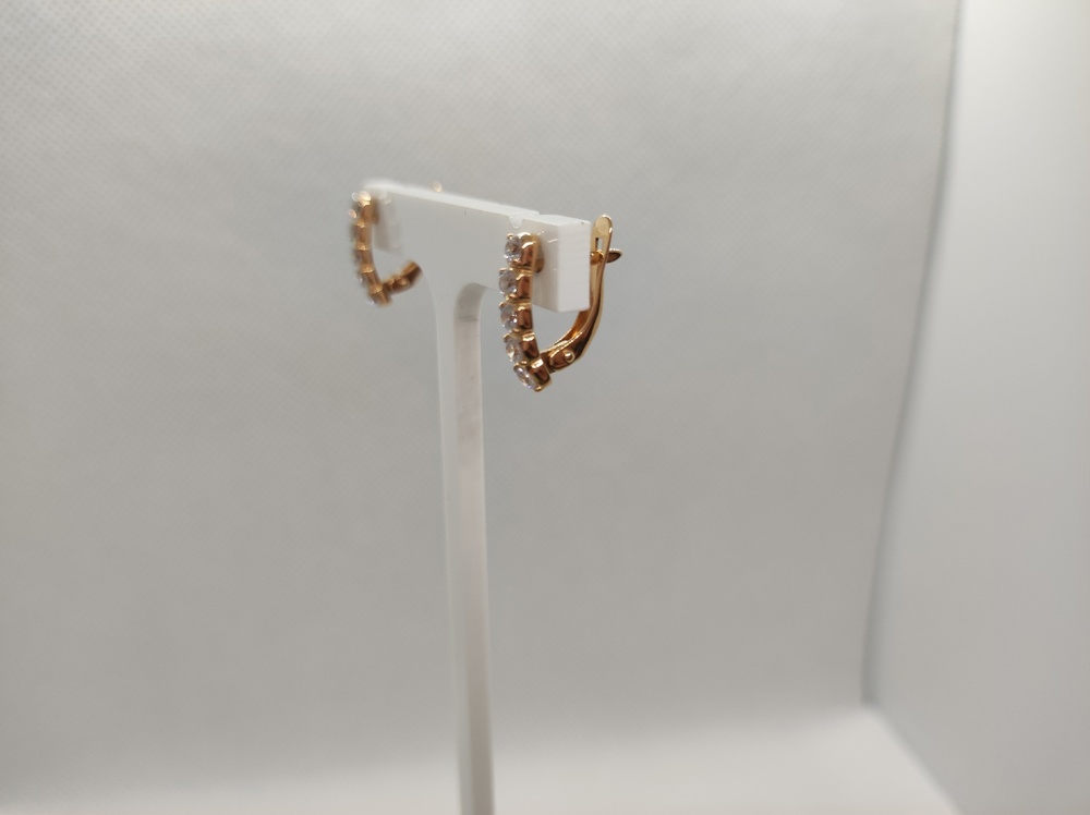 СКМИ375 СЕРЬГИ С КАМНЯМИ (Au 375)