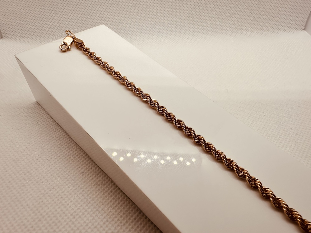 БРАСЛЕТ ПУСТОТЕЛЫЙ Веревка (Au 585)