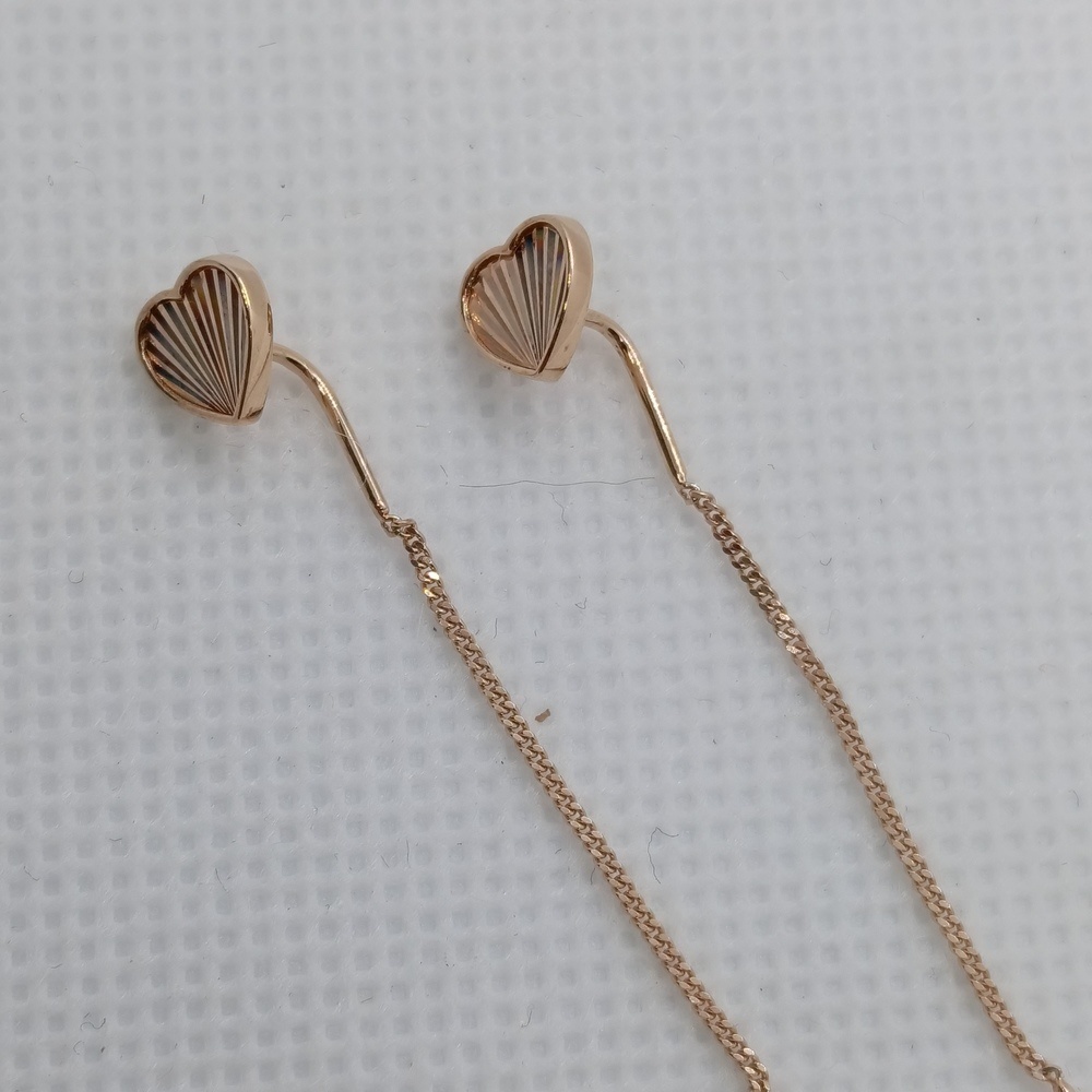 СЕРЬГИ ПРОДЕВКИ без камня (Au 585)