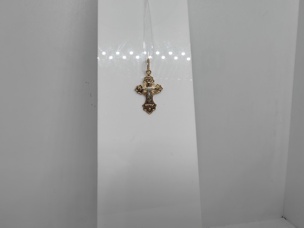 ПОДВЕСКА КРЕСТ без камня (Au 585)