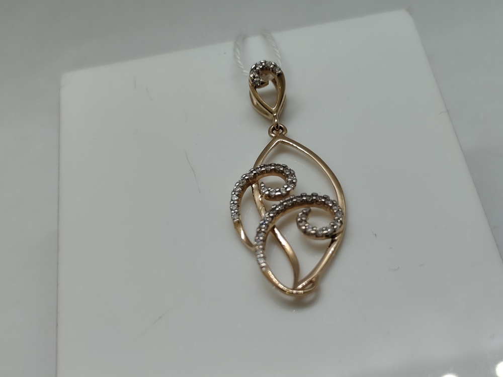 ПОДКМИ585 ПОДВЕСКА С КАМНЯМИ (Au 585)