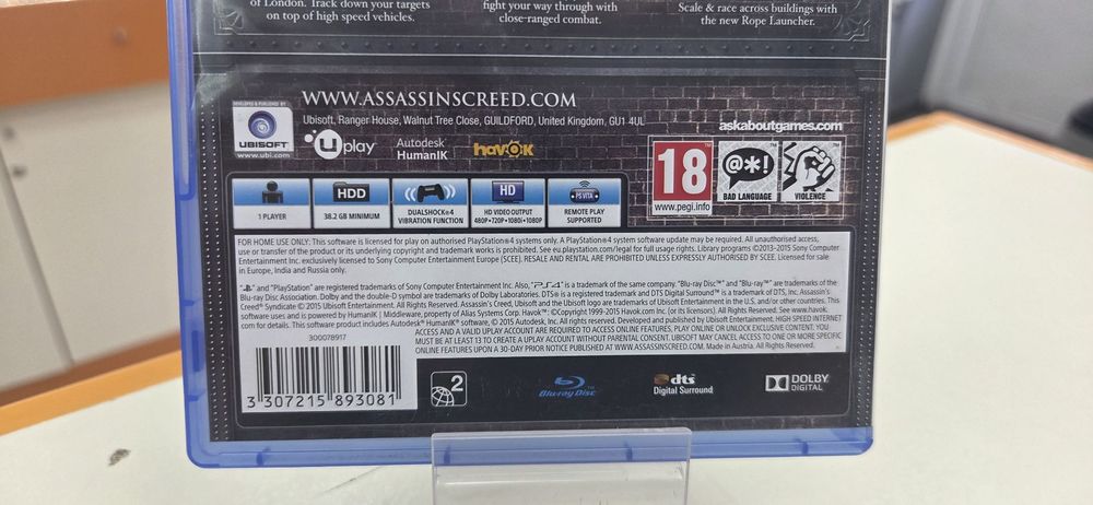 Игра Playstation 4 Assassins Creed Синдикат