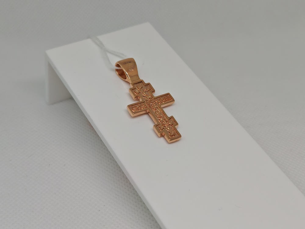 ПОДКБК585 ПОДВЕСКА КРЕСТ БЕЗ КАМНЯ (Au 585)