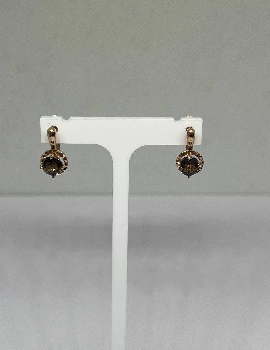 СЕРЬГИ С КАМНЕМ (Au 585)