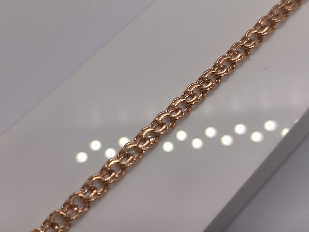 БЛБ585 БРАСЛЕТ ПОЛНОВЕСНЫЙ Бисмарк (Au 585)