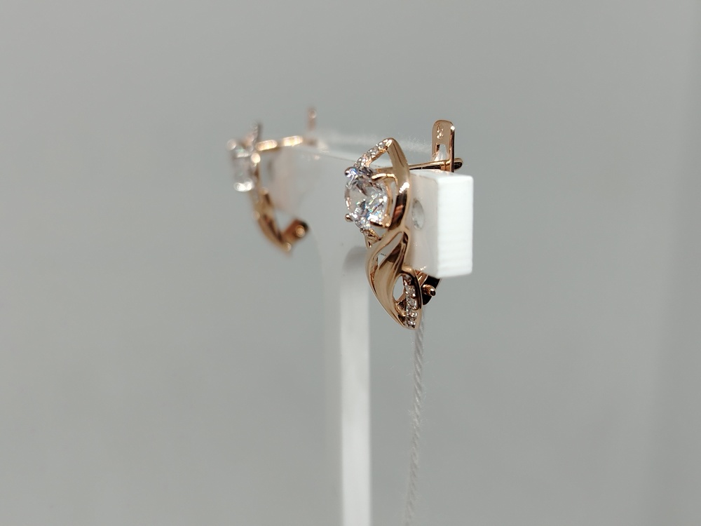 СКМИ585 СЕРЬГИ С КАМНЯМИ (Au 585)