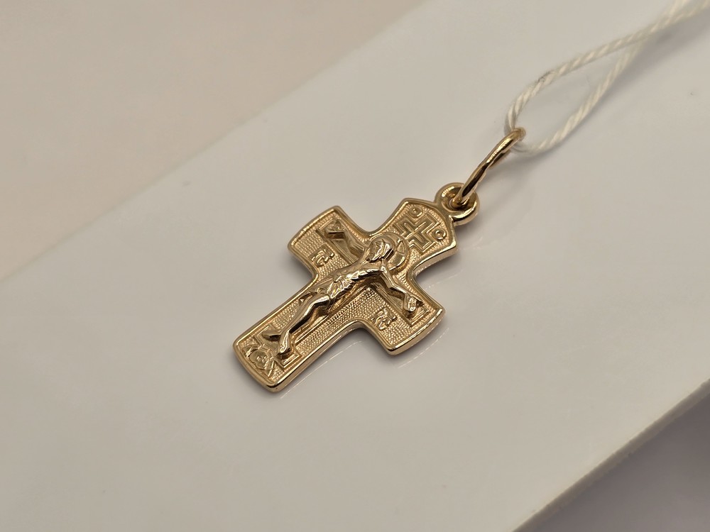 ПОДКБК585 ПОДВЕСКА КРЕСТ БЕЗ КАМНЯ (Au 585)