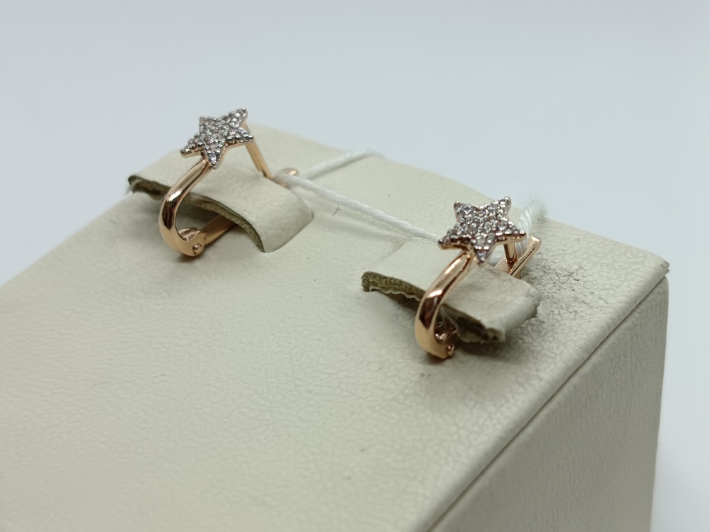 СКМИ585 СЕРЬГИ С КАМНЯМИ (Au 585)