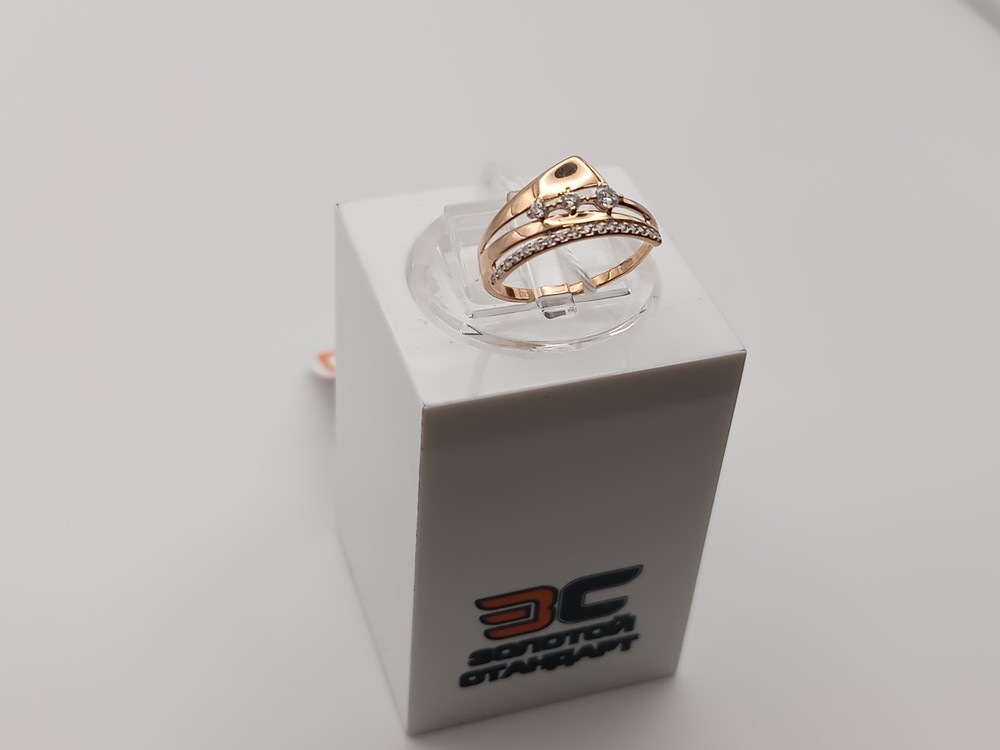 КОЛЬЦО С КАМНЯМИ (Au 585)