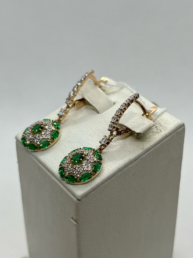 СКМИ585 СЕРЬГИ С КАМНЯМИ (Au 585)