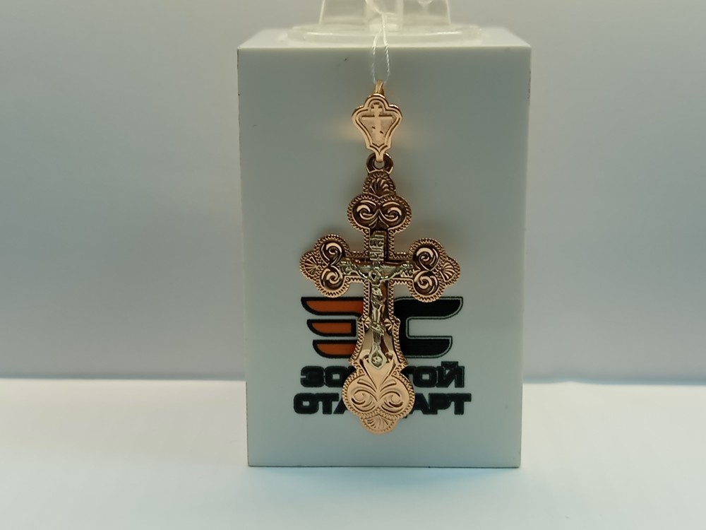 ПОДКБК585 ПОДВЕСКА КРЕСТ БЕЗ КАМНЯ (Au 585)