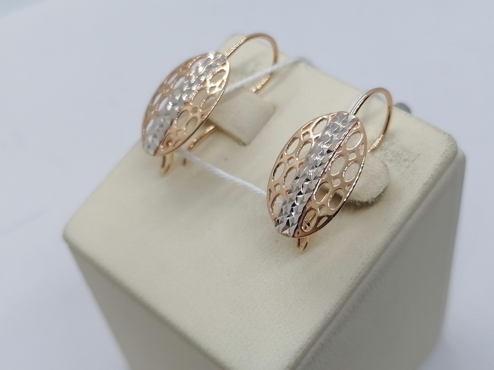 СБКМ585 СЕРЬГИ БЕЗ КАМНЯ (Au 585)