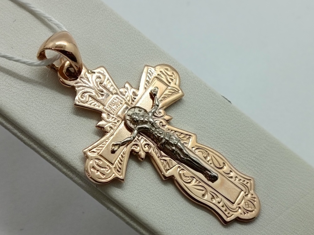ПОДВЕСКА КРЕСТ БЕЗ КАМНЯ (Au 585)