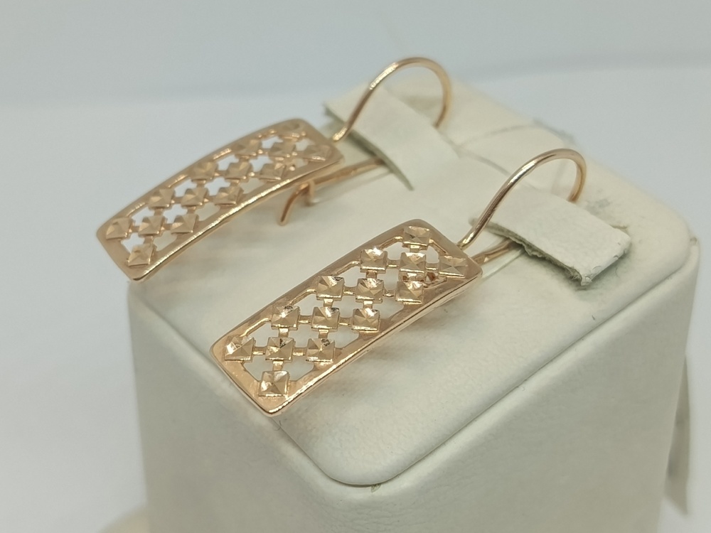 СЕРЬГИ ПЕТЕЛЬКА без камня (Au 585)