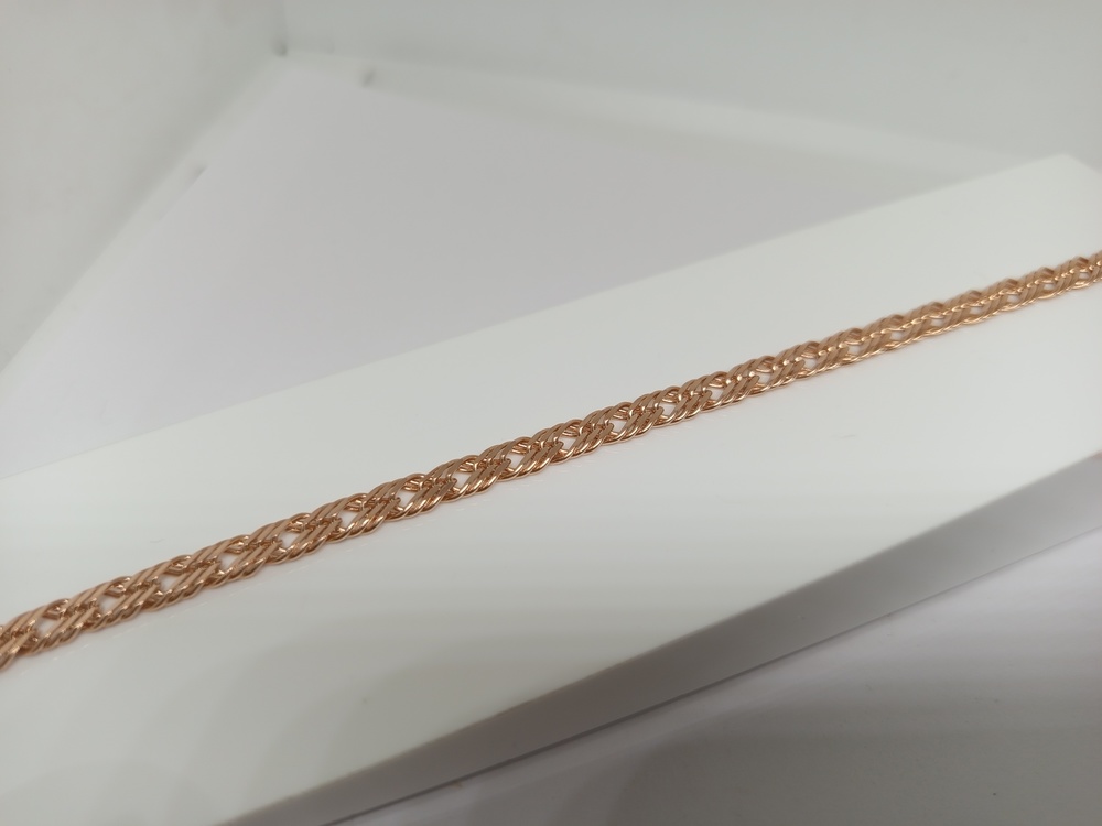 БРАСЛЕТ ПОЛНОВЕСНЫЙ Ромб тройной Au 585