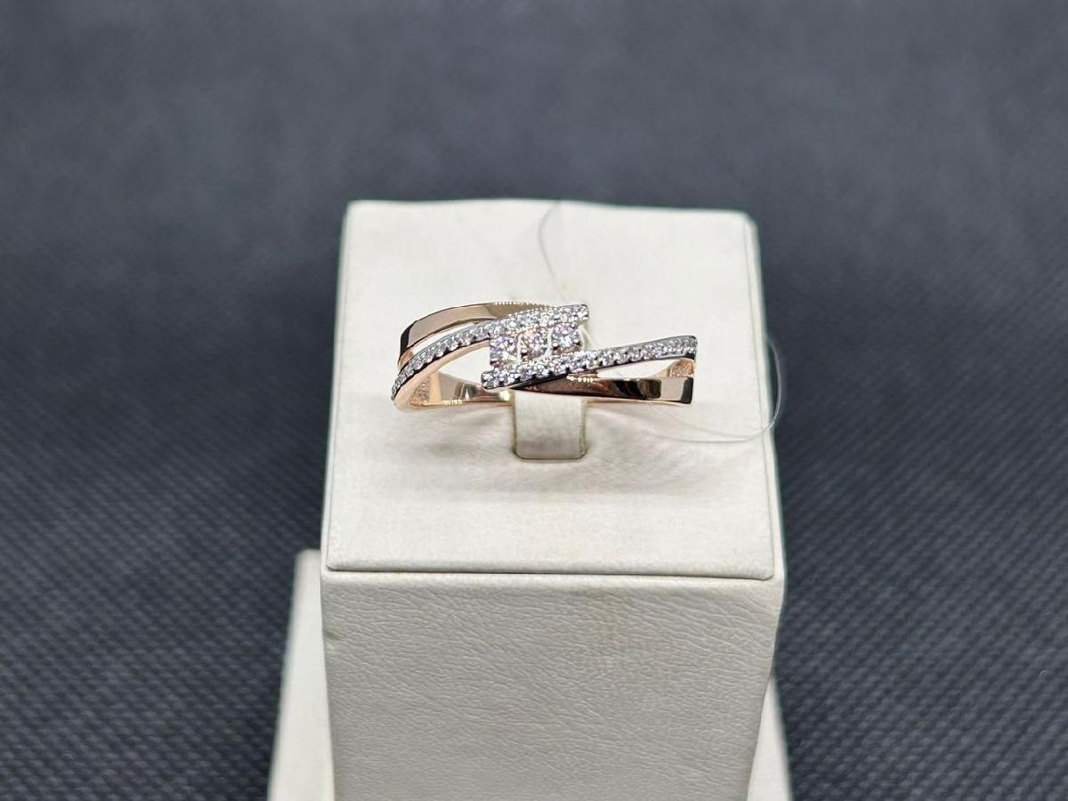 КОЛЬЦО С КАМНЯМИ (Au 585)