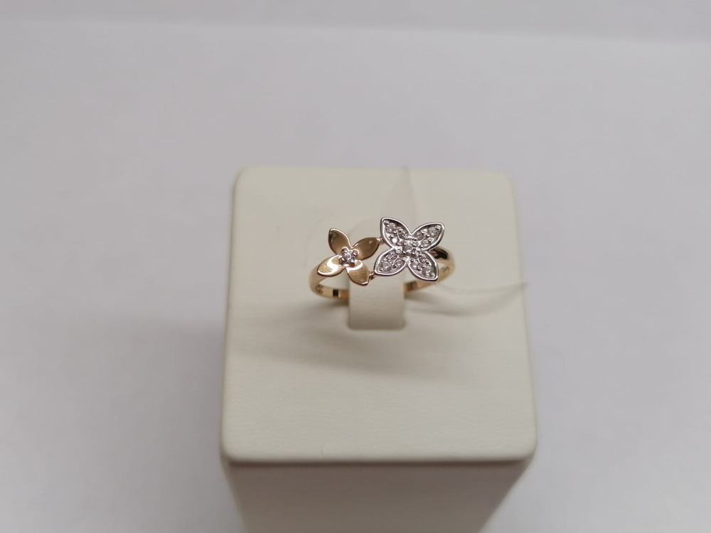 КОЛЬЦО С КАМНЯМИ (Au 585)