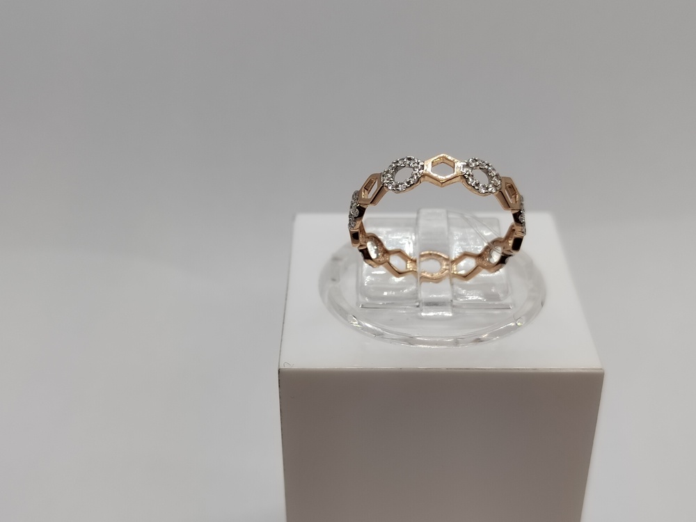 КОЛЬЦО С КАМНЯМИ (Au 585)