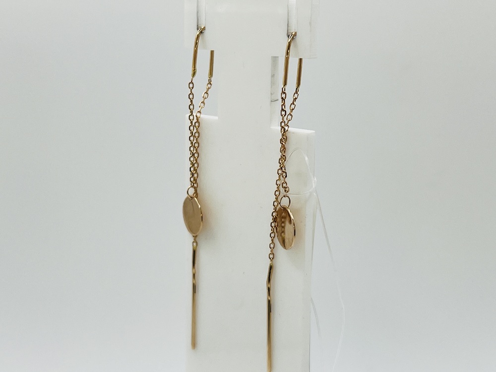 СЕРЬГИ ПРОДЕВКИ без камня (Au 585)