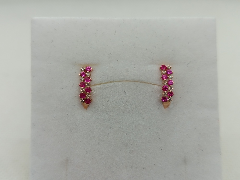 СЕРЬГИ С КАМНЯМИ (Au 585)