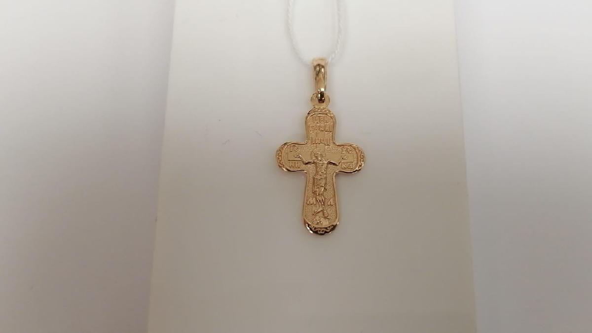 ПОДКБК585 ПОДВЕСКА КРЕСТ БЕЗ КАМНЯ (Au 585)