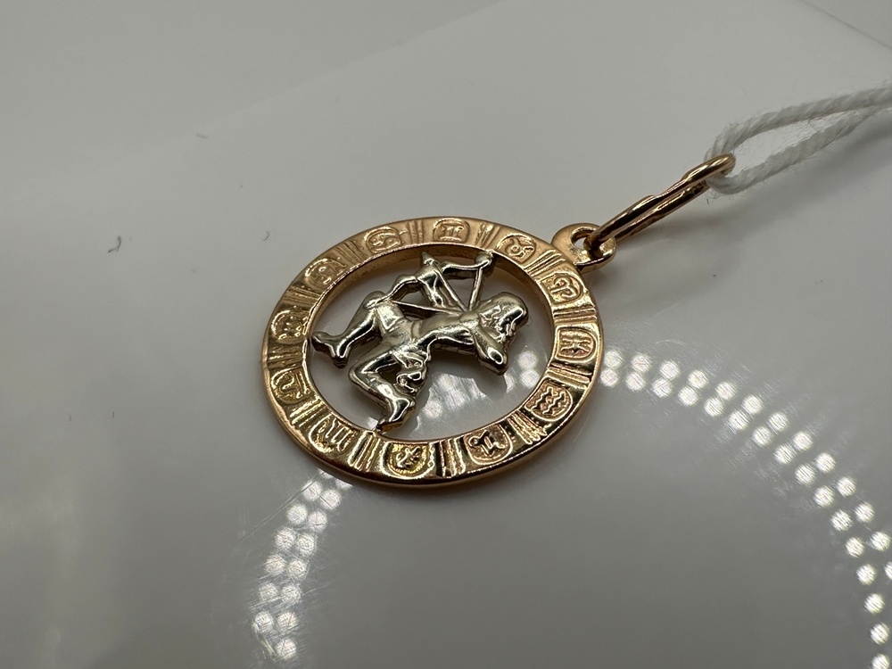 ПОДВЕСКА ЗНАК ЗОДИАКА СТРЕЛЕЦ Au 585