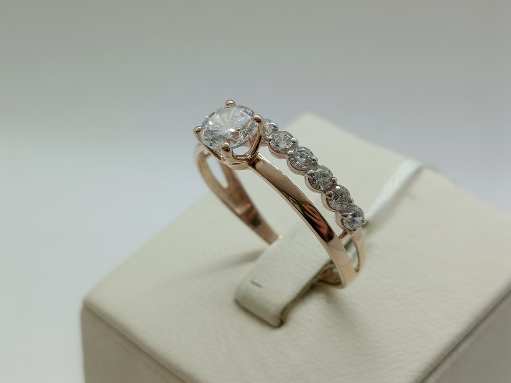 КОЛКМИ585 КОЛЬЦО С КАМНЯМИ (Au 585)