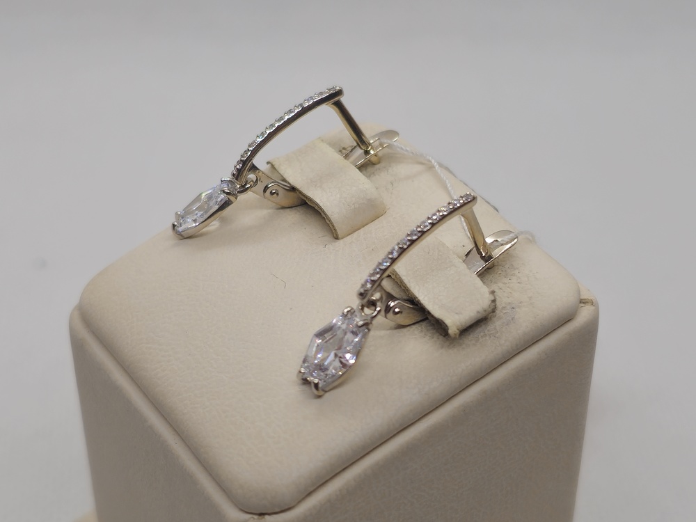 СКМИ585 СЕРЬГИ С КАМНЯМИ (Au 585)