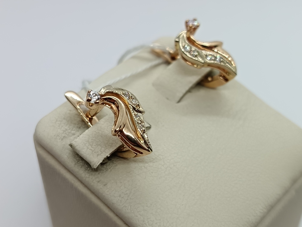 СКМИ585 СЕРЬГИ С КАМНЯМИ (Au 585)