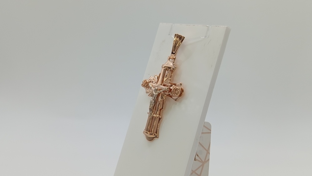 ПОДВЕСКА КРЕСТ без камня (Au 585)