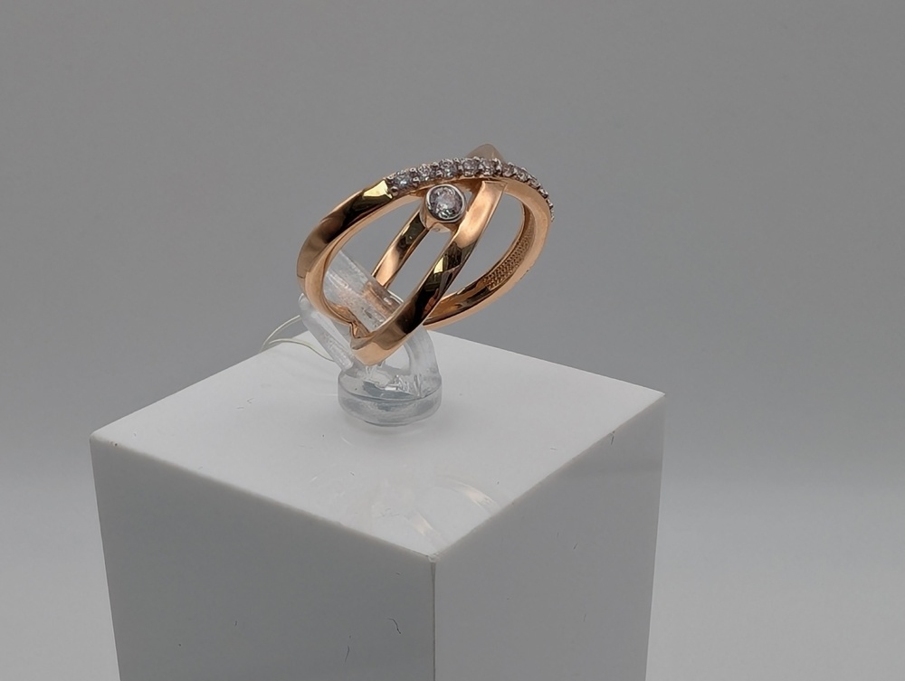 КОЛЬЦО С КАМНЯМИ (Au 585)