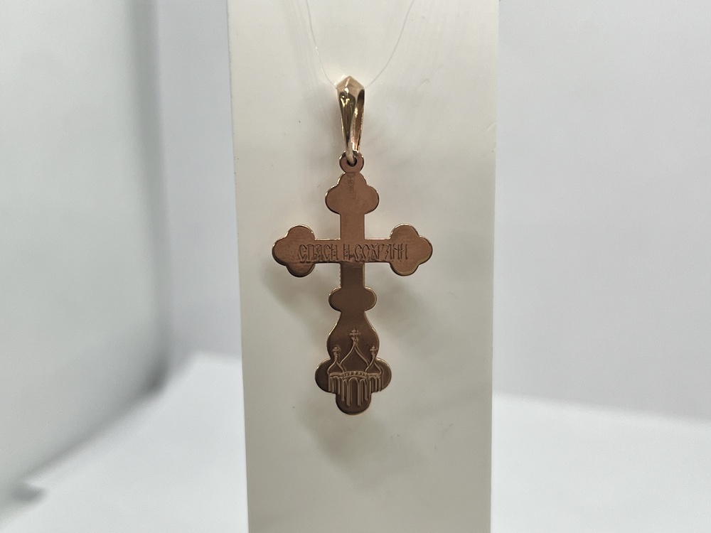 ПОДВЕСКА КРЕСТ без камня (Au 585)