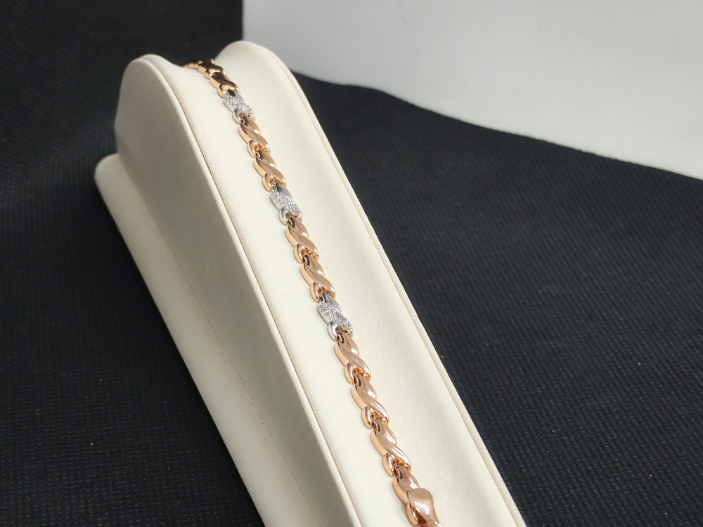 Б585 БРАСЛЕТ С КАМНЯМИ (Au 585)