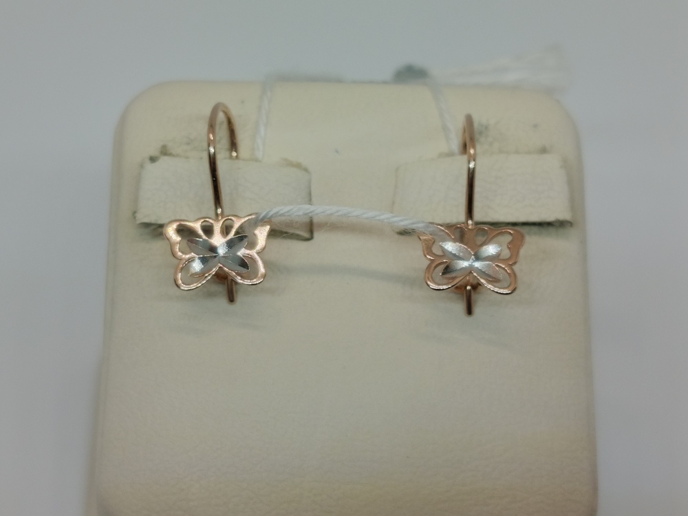 СБКМ585 СЕРЬГИ БЕЗ КАМНЯ (Au 585)