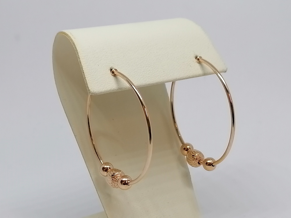 021087 СЕРЬГИ КОНГО без камня (Au 585)