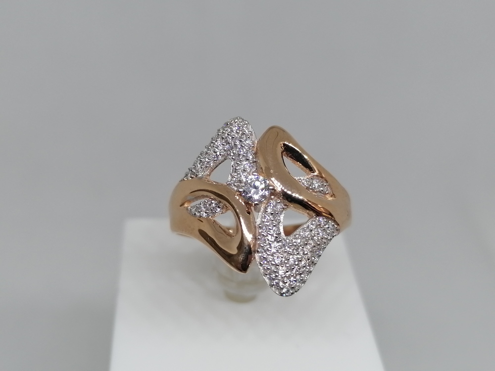 КОЛЬЦО С КАМНЯМИ (Au 585)