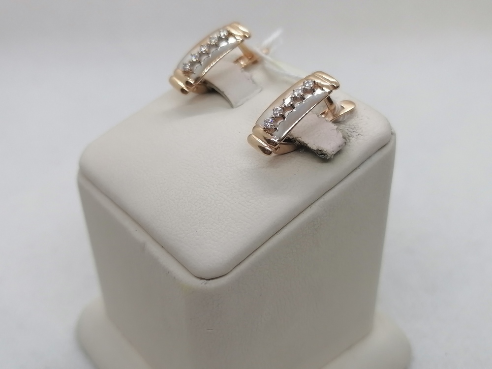 СКМИ585 СЕРЬГИ С КАМНЯМИ (Au 585)