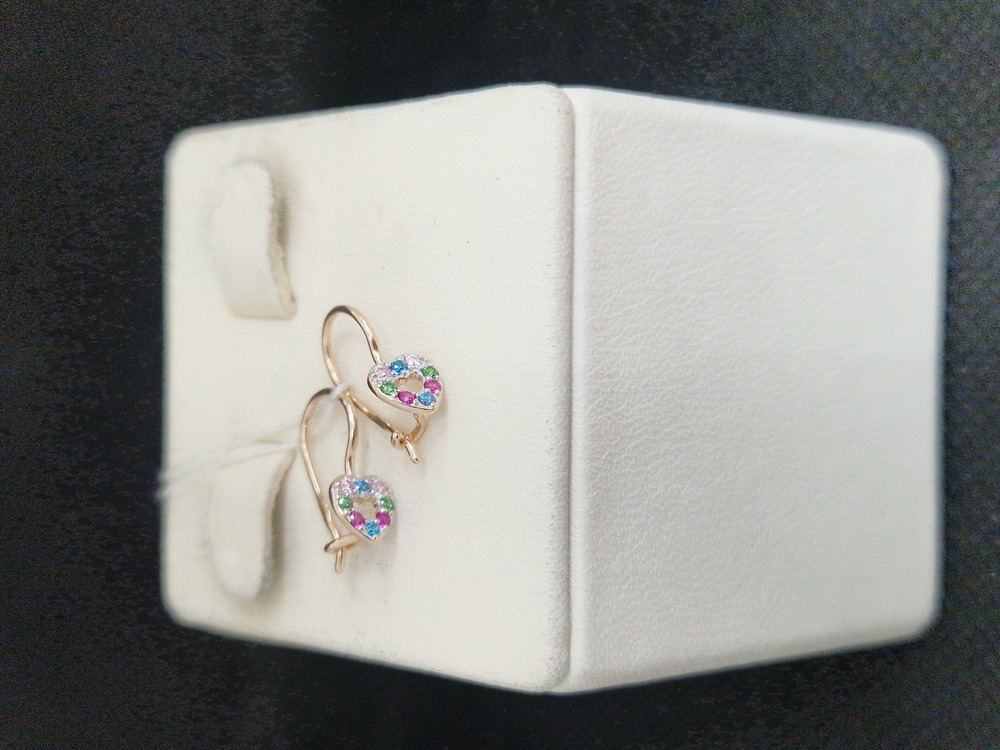 СКМИ585 СЕРЬГИ С КАМНЯМИ (Au 585)