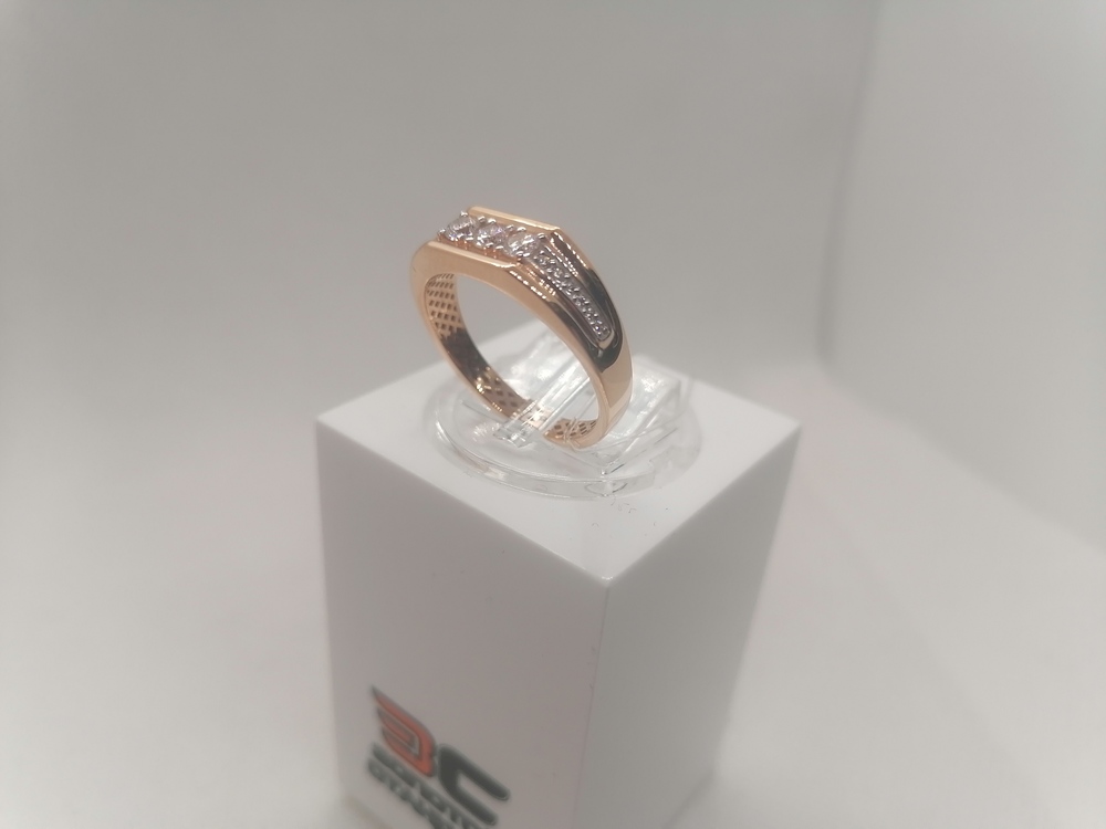 КОЛЬЦО ПЕЧАТКА с камнями (Au 585)