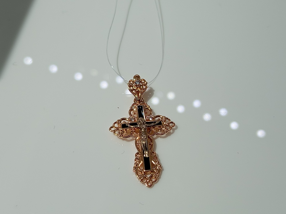 ПОДВЕСКА КРЕСТ с камнями (Au 585)