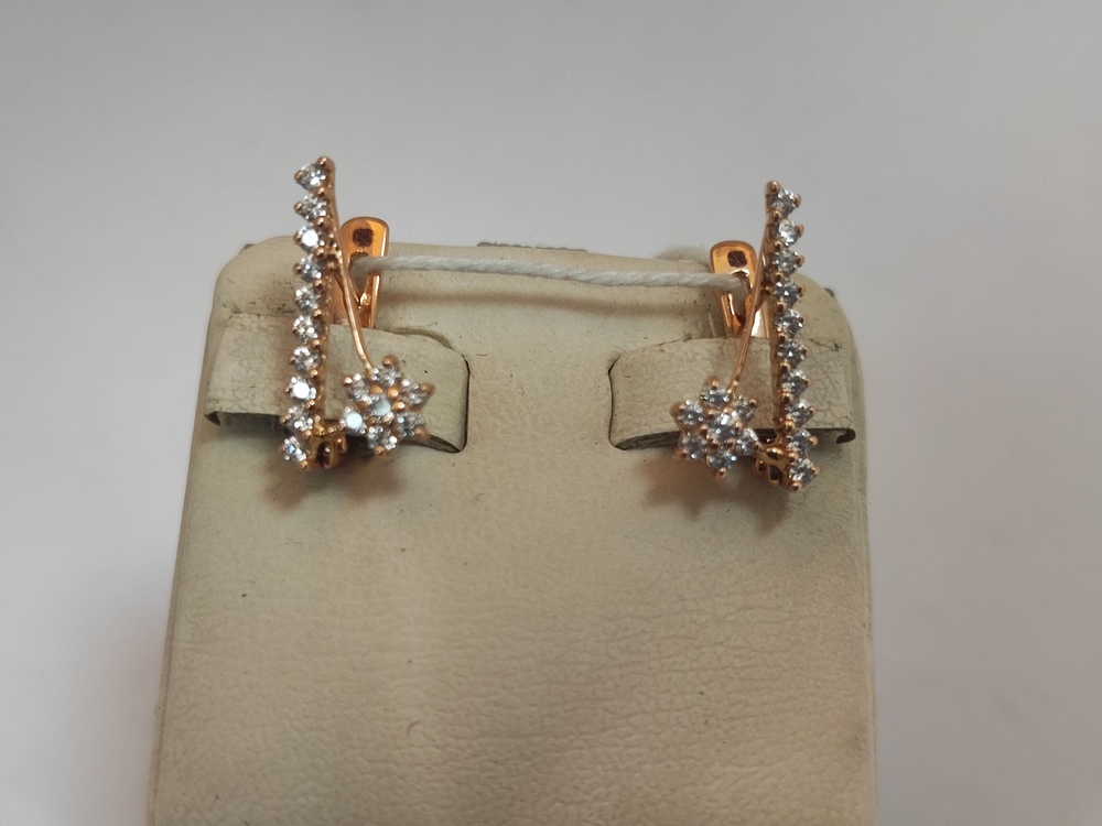 СКМИ585 СЕРЬГИ С КАМНЯМИ (Au 585)