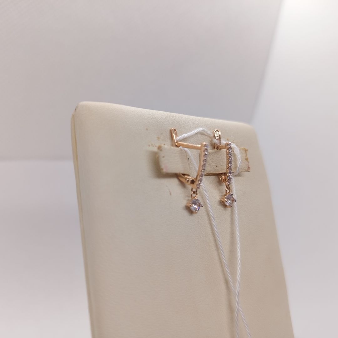 СКМИ585 СЕРЬГИ С КАМНЯМИ (Au 585)