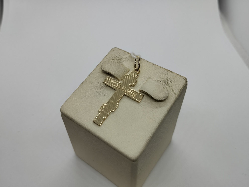 ПОДКБК585 ПОДВЕСКА КРЕСТ БЕЗ КАМНЯ (Au 585)
