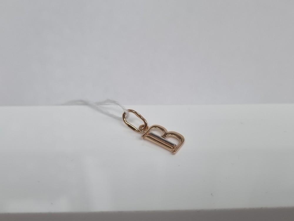 ПОДВЕСКА БУКВА В Au 585