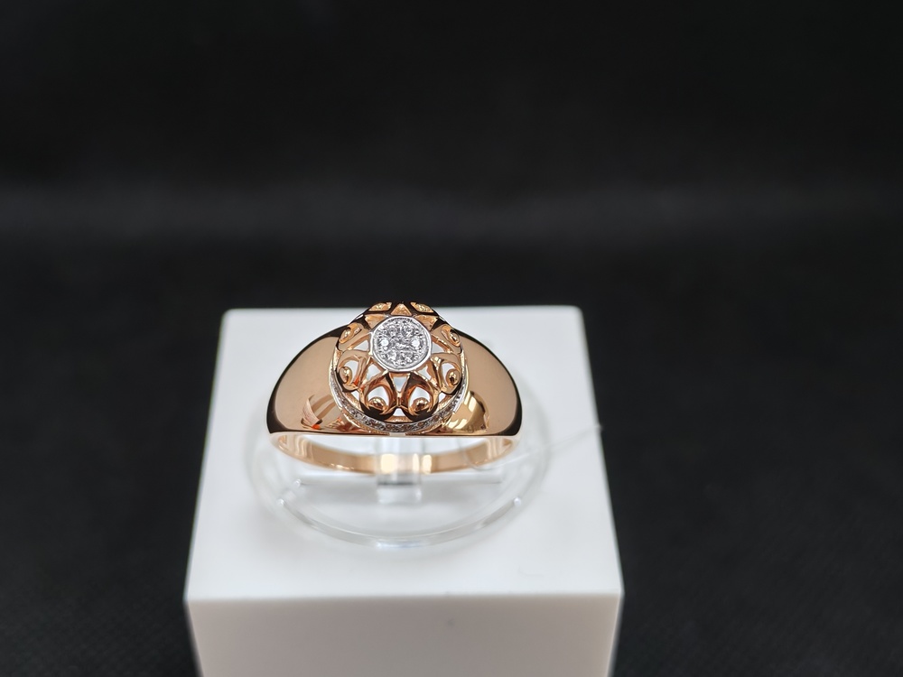 КОЛЬЦО С КАМНЯМИ (Au 585)