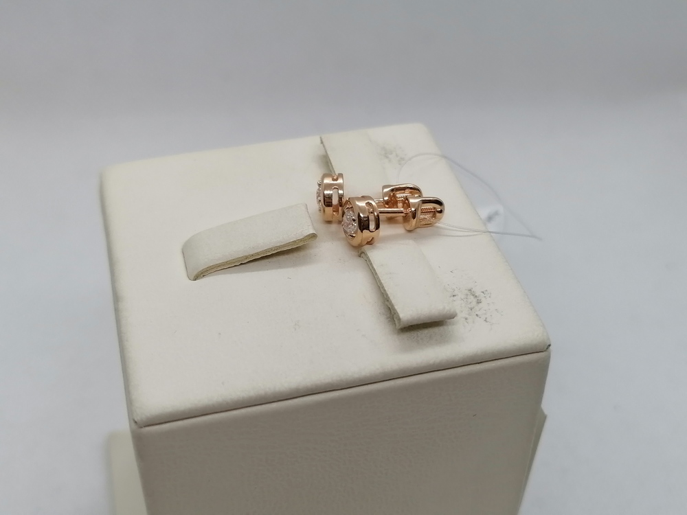 СЕРЬГИ ПУСЕТЫ с камнем (Au 585)