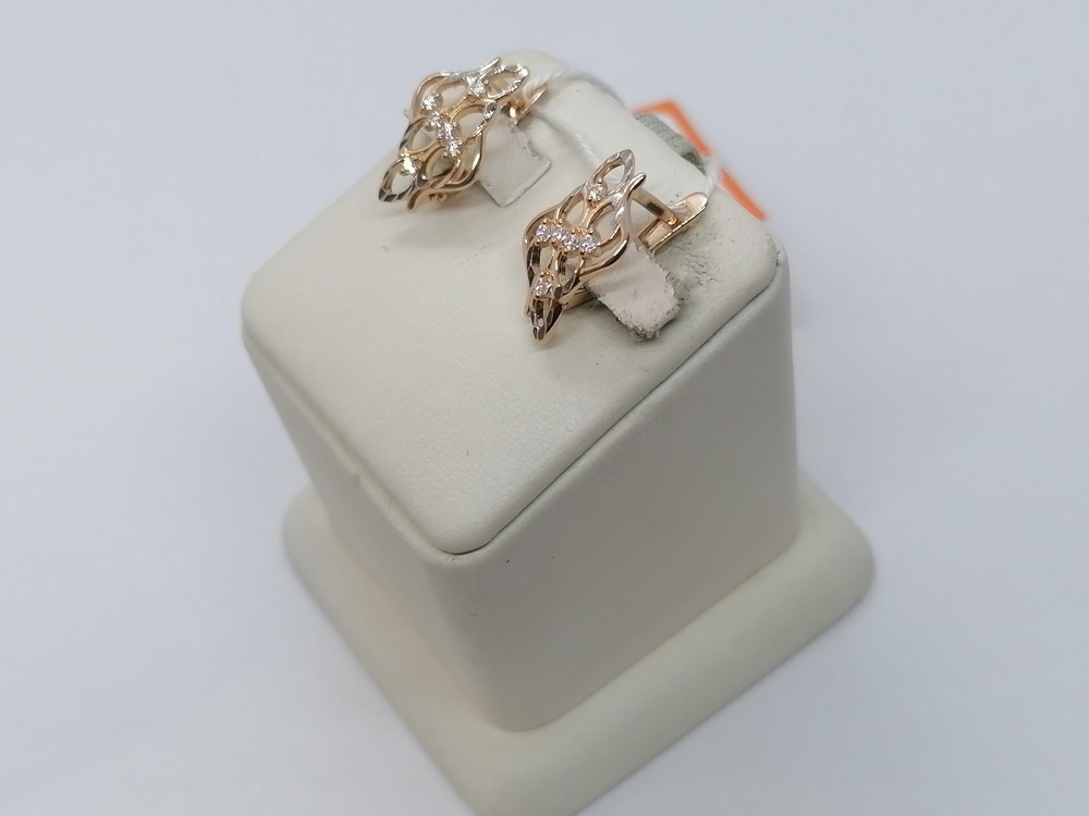 СКМИ585 СЕРЬГИ С КАМНЯМИ (Au 585)